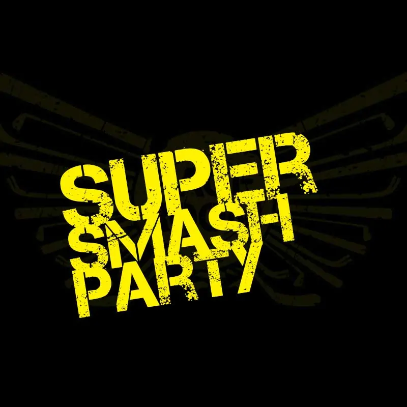 Graphic designed for super smash party